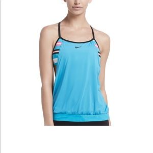 Nike Women’s Athletic 2-in1 Tankini Swimsuit Workout Layered Athletic Top
